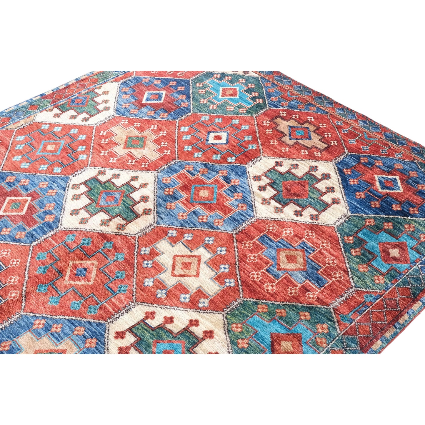 ARYANA ARYAN RED / NAVY 4'10" X 4'11"