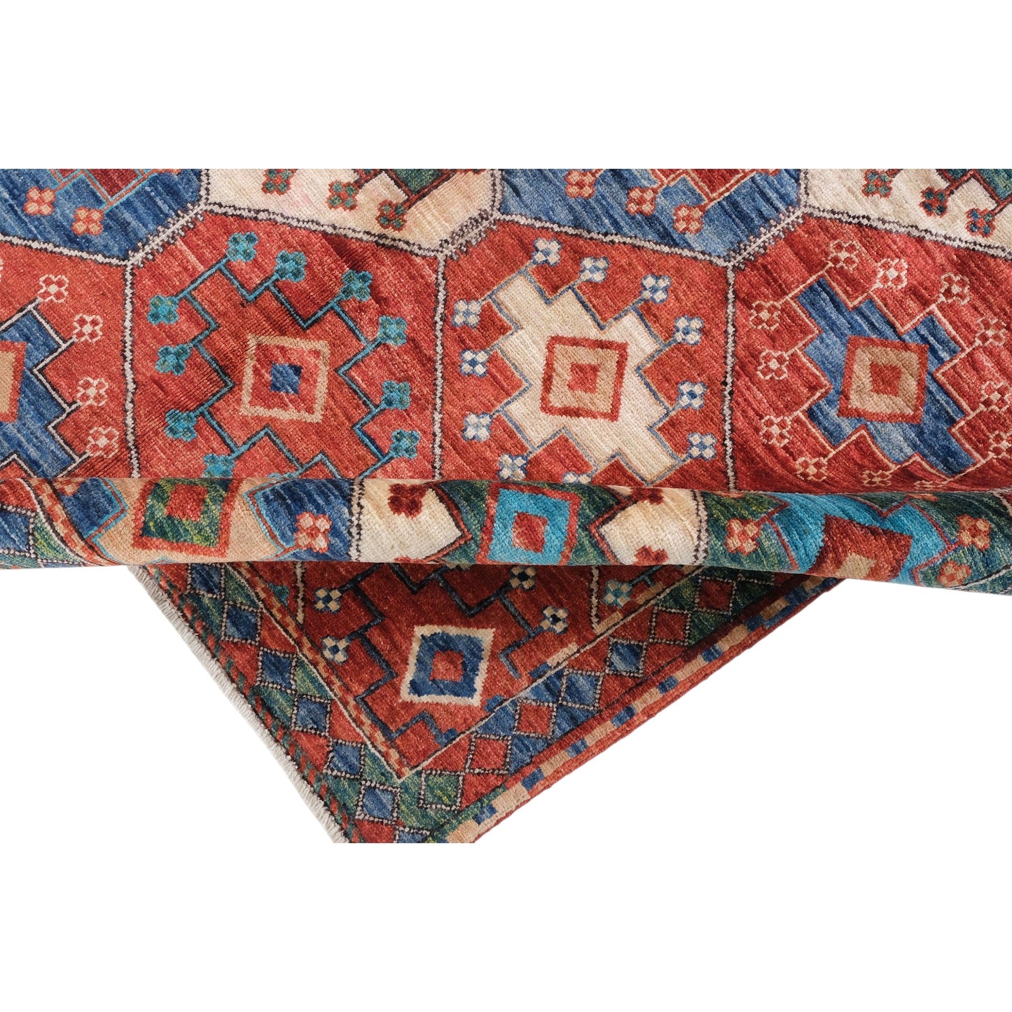 ARYANA ARYAN RED / NAVY 4'10" X 4'11"