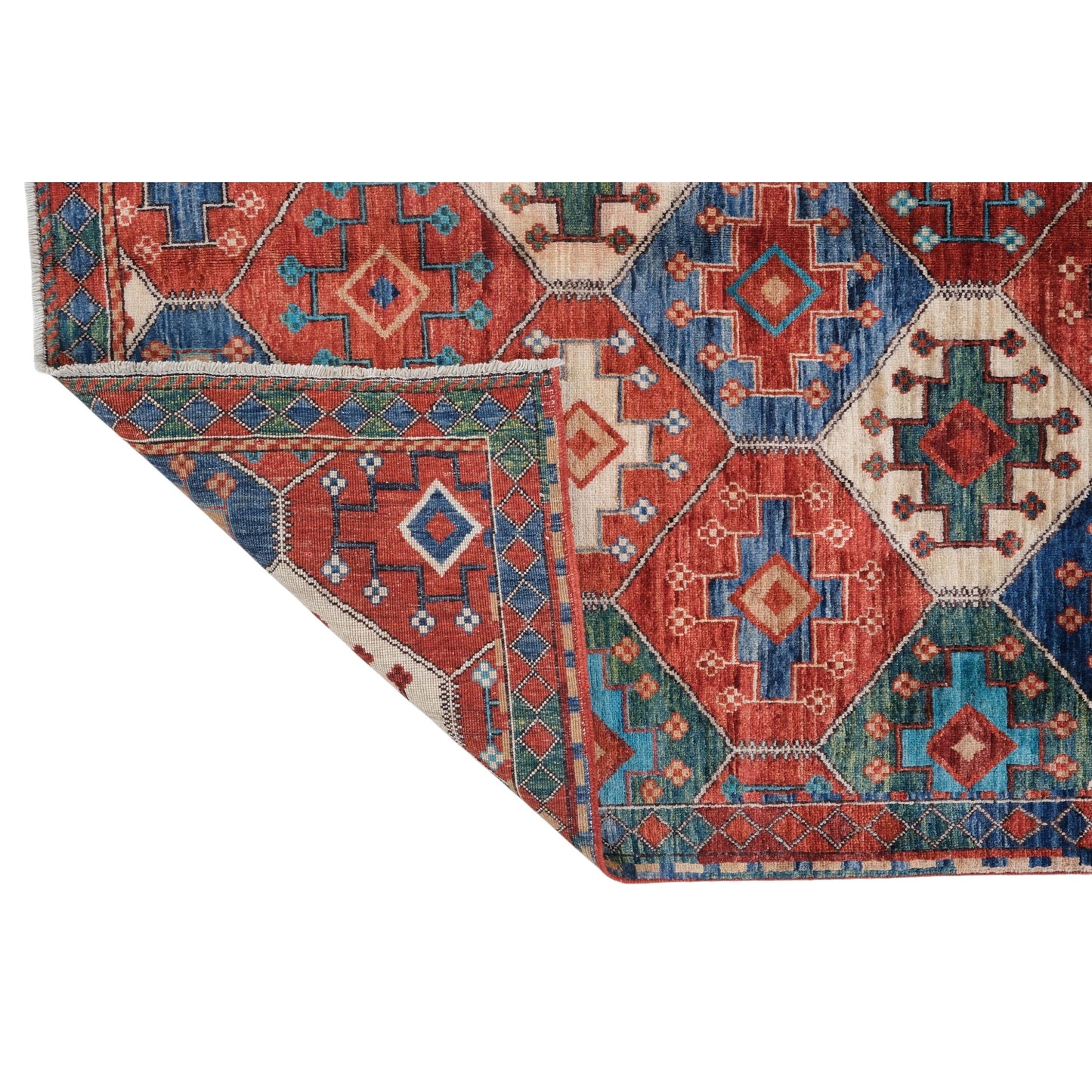 ARYANA ARYAN RED / NAVY 4'10" X 4'11"