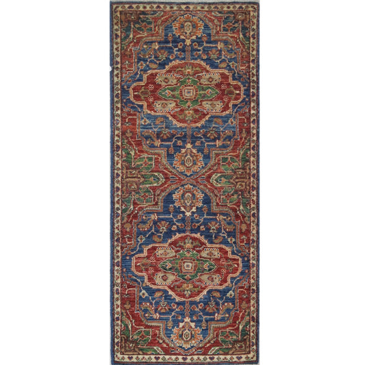 ARYANA ARYAN NAVY / RED 2' X 4'11"