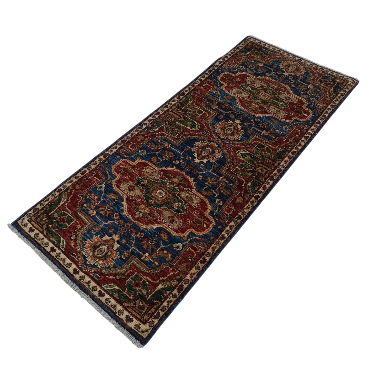 ARYANA ARYAN NAVY / RED 2' X 4'11"
