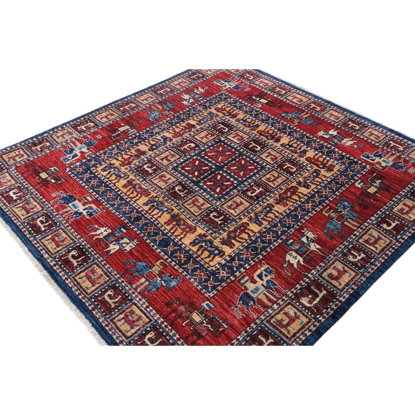 ARYANA ARYAN NAVY / RED 4'1" X 5'1"