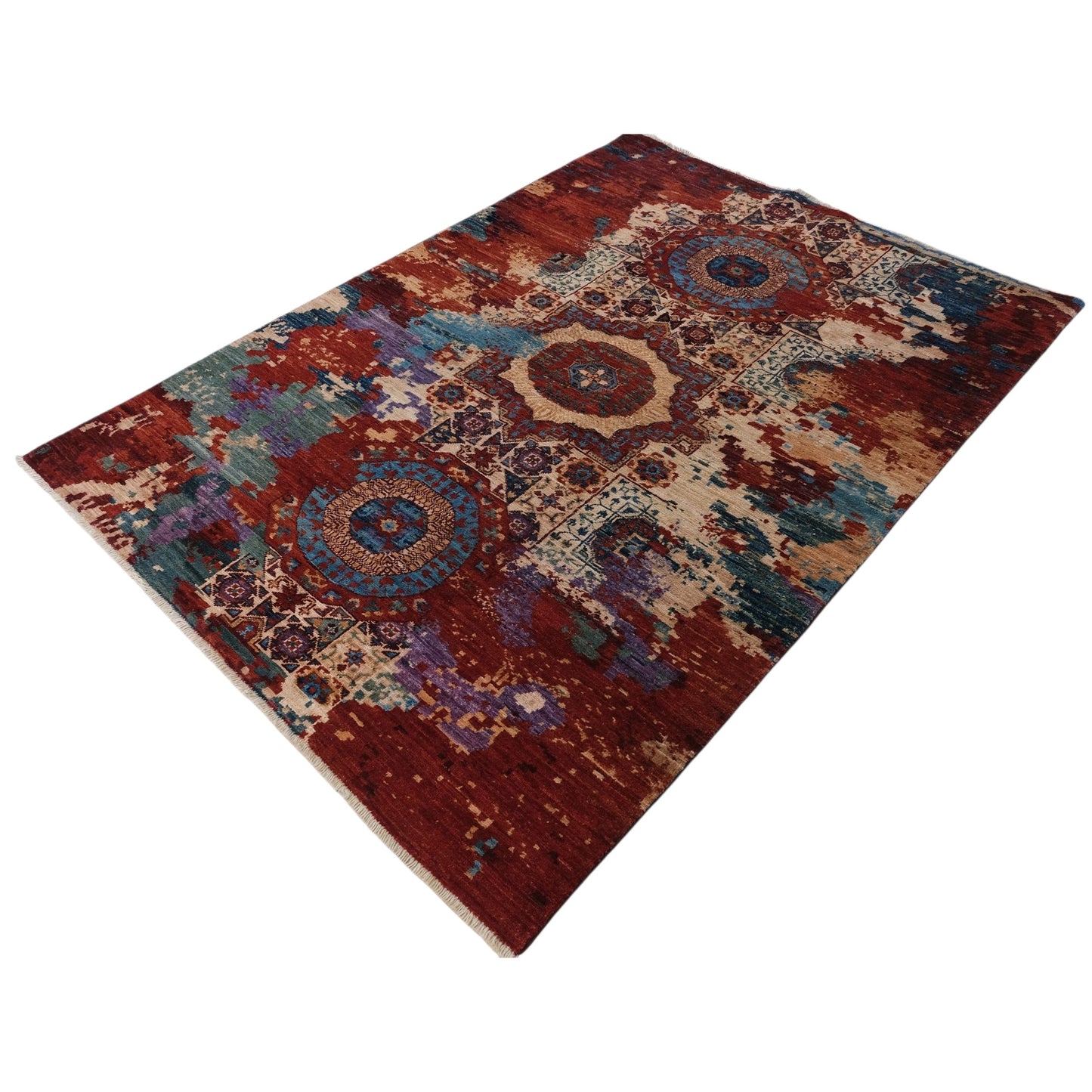 ARYANA MAMAB RED / MULTI 4'2" X 5'11"