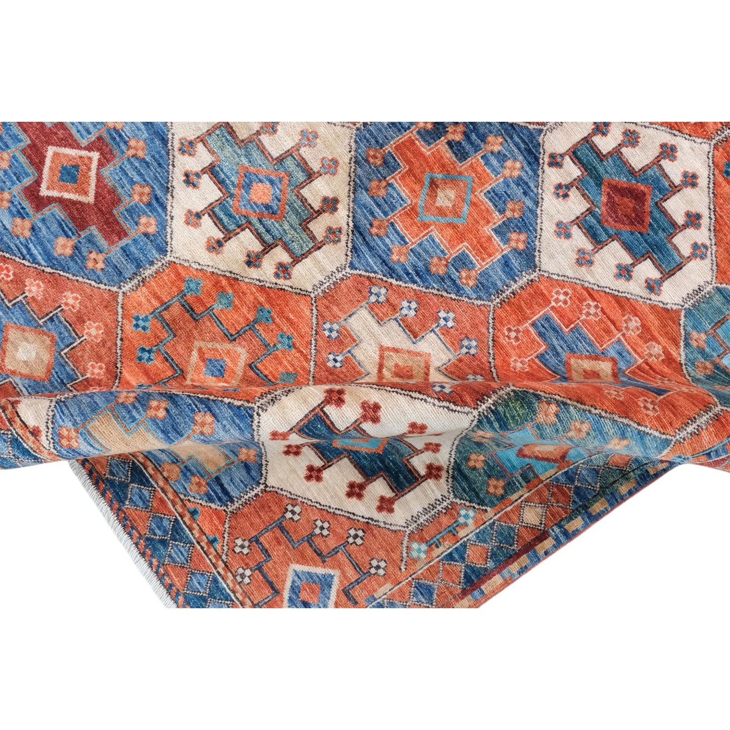 ARYANA ARYAN RED / NAVY 4'10" X 4'10"
