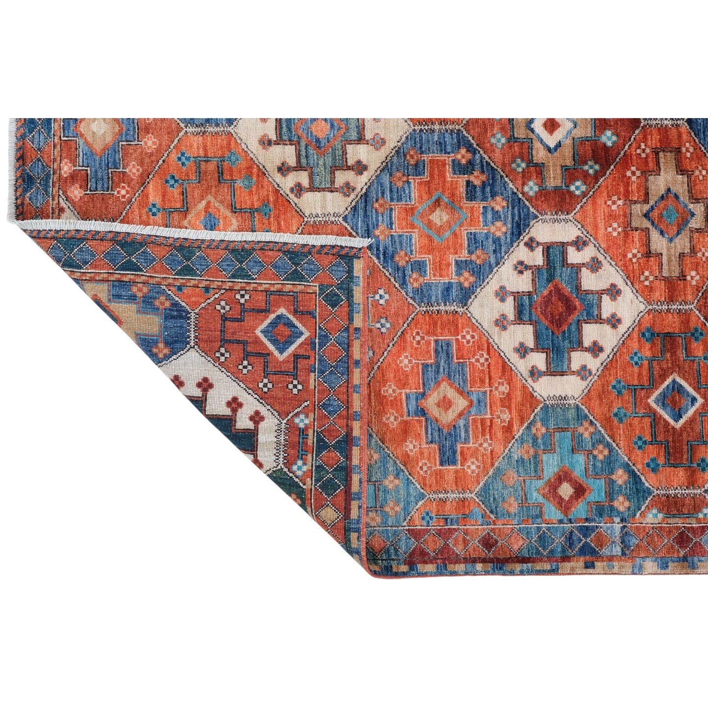ARYANA ARYAN RED / NAVY 4'10" X 4'10"