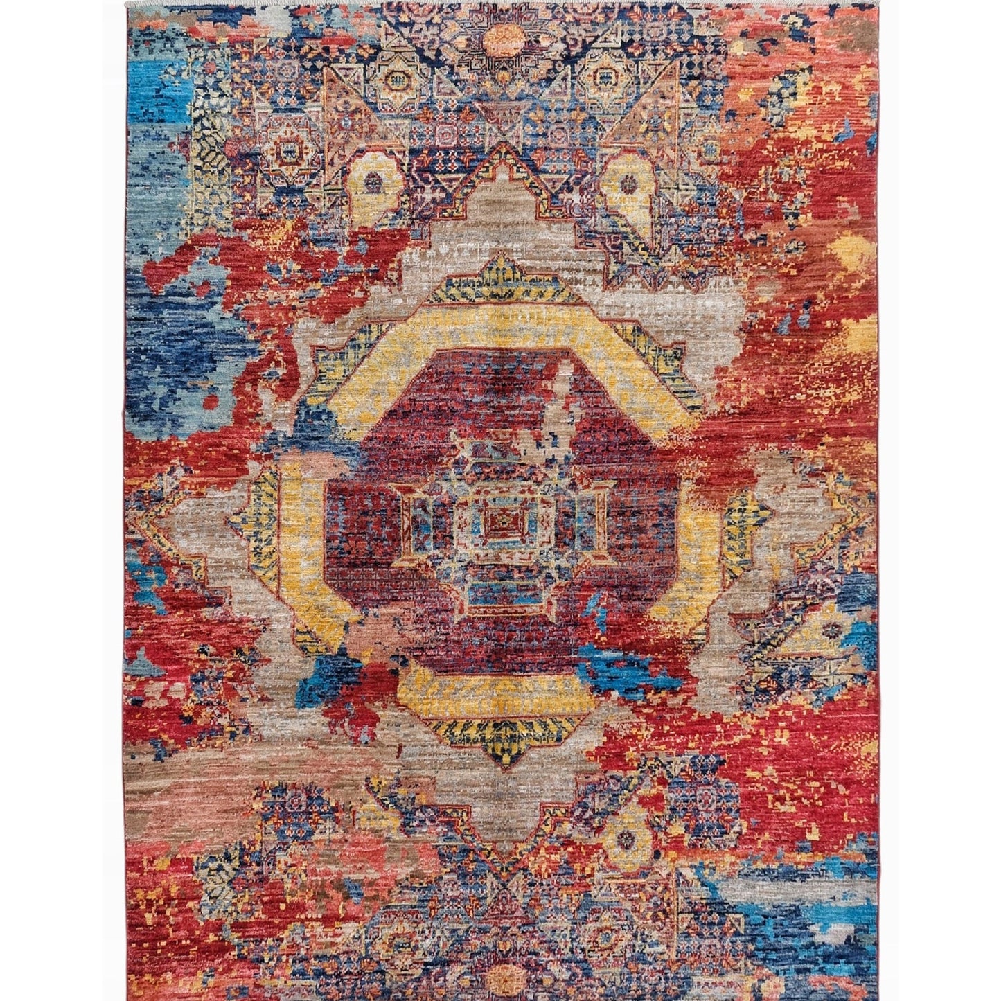 ARYANA ARYAN RED / NAVY 4'11" X 6'6"