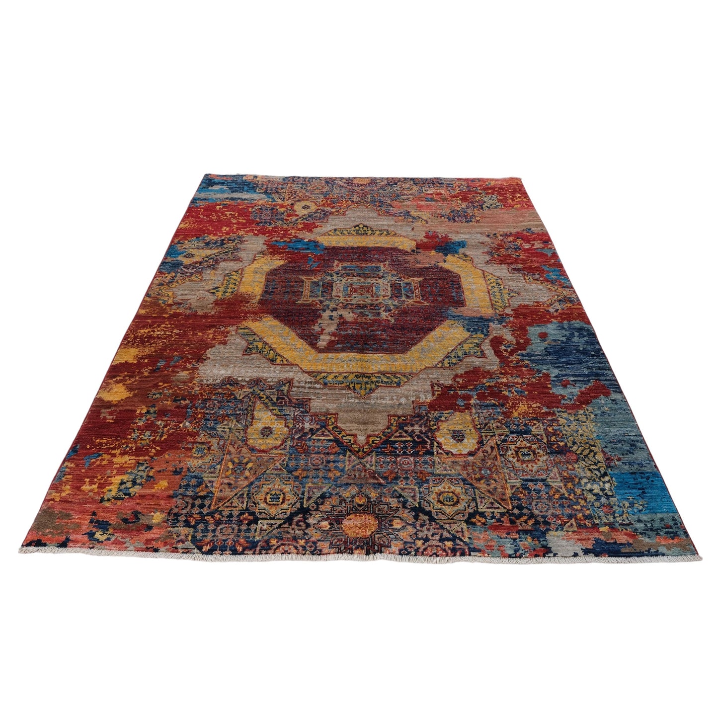 ARYANA ARYAN RED / NAVY 4'11" X 6'6"
