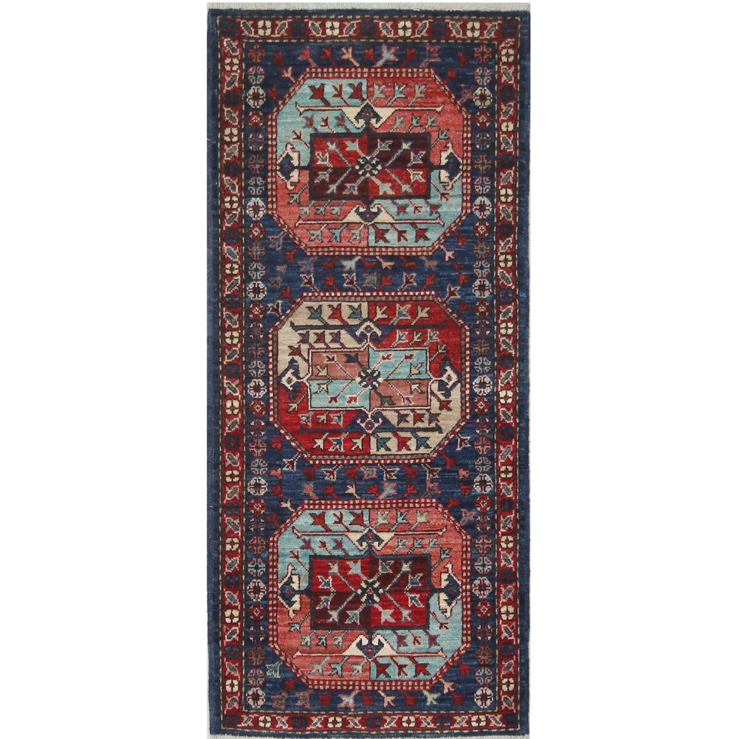 ARYANA ARYAN NAVY / RED 2' X 4'9"