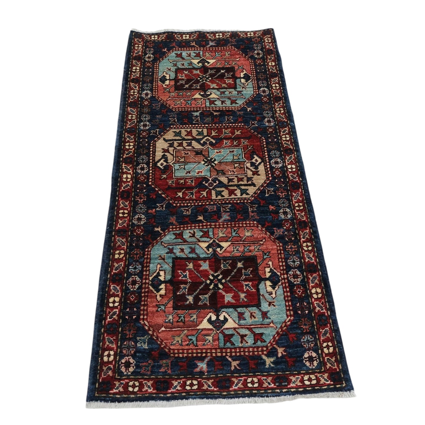 ARYANA ARYAN NAVY / RED 2' X 4'9"