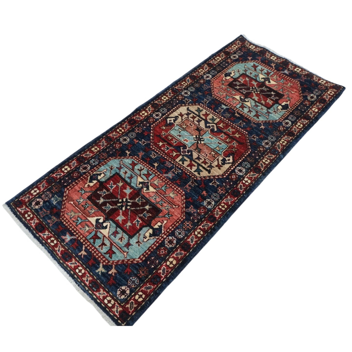 ARYANA ARYAN NAVY / RED 2' X 4'9"