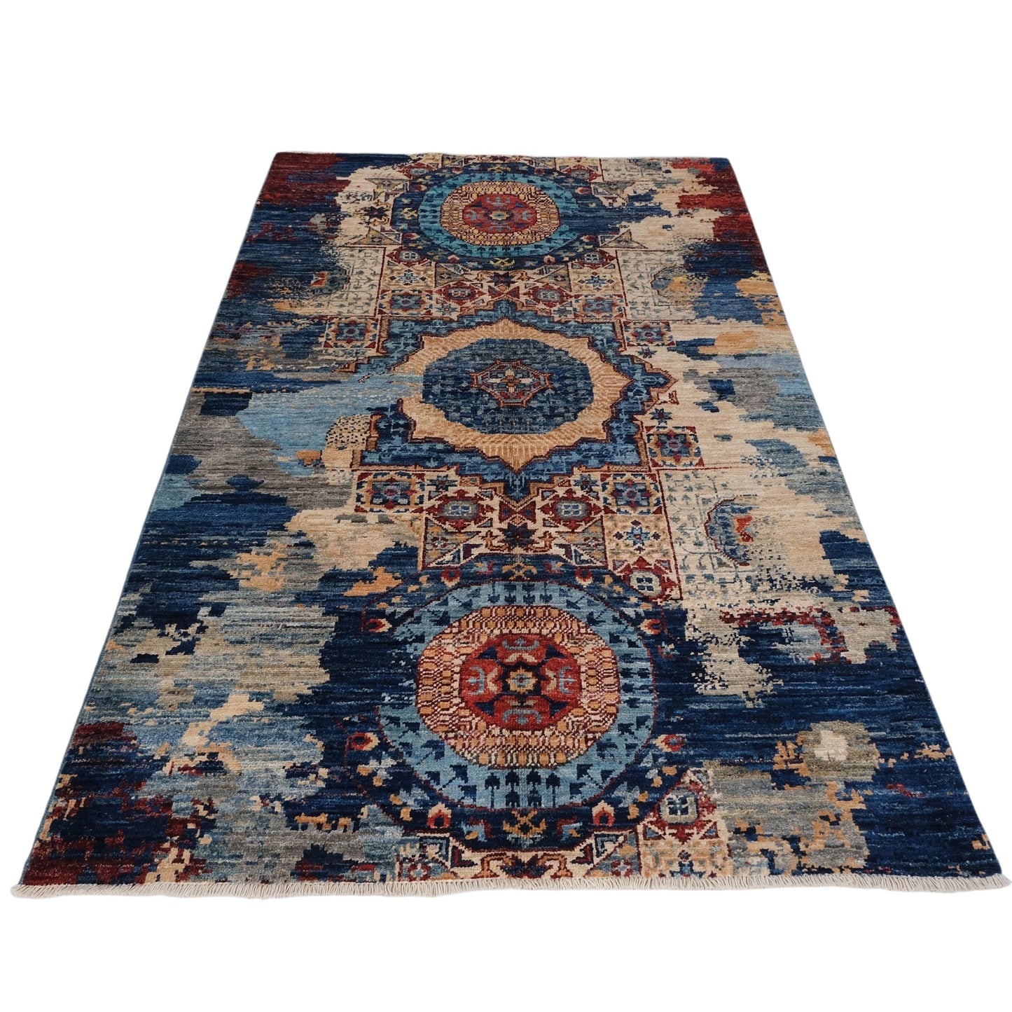ARYANA ARYAN NAVY / RED 3'11" X 6'2"