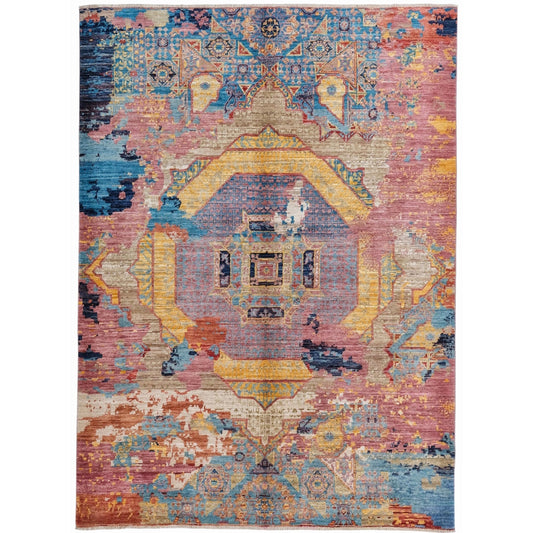 ARYANA ARYAN LIGHT BLUE / NAVY 4'11" X 6'9"