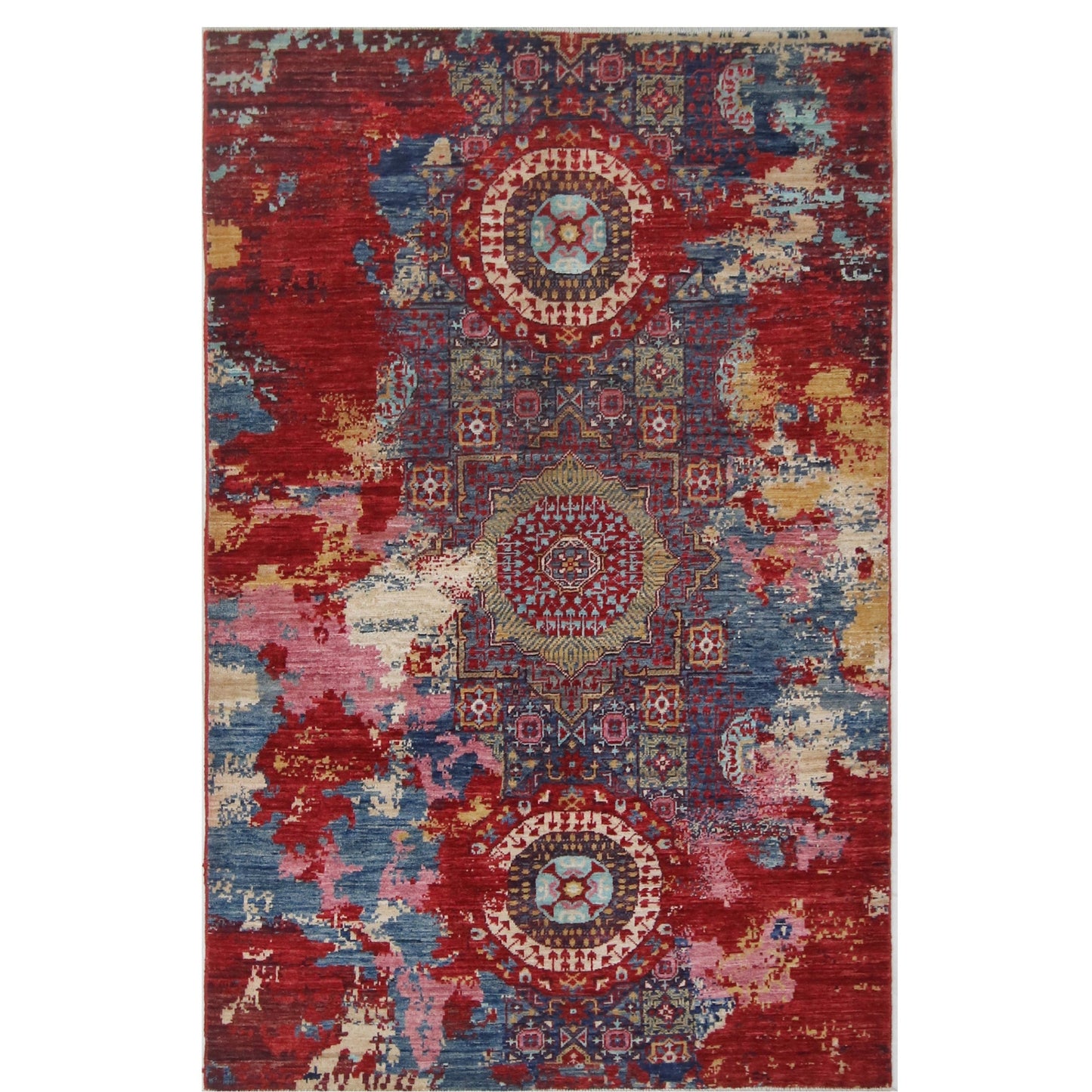 ARYANA ARYAN PINK / RED 3'11" X 6'2"