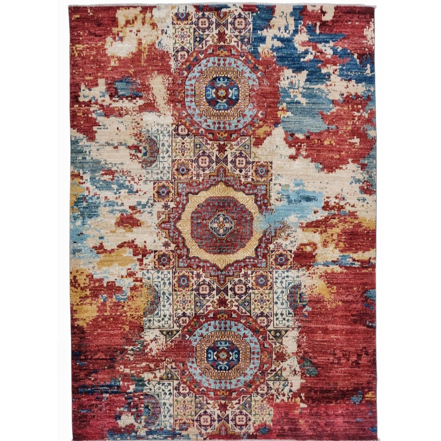 ARYANA ARYAN IVORY / RED 4'11" X 6'10"