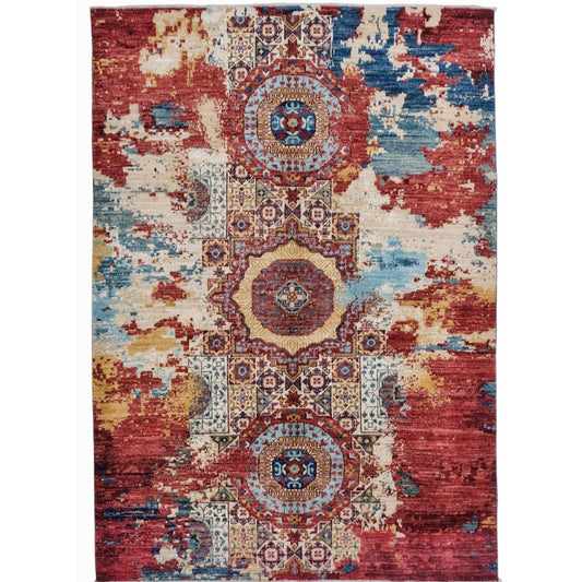 ARYANA ARYAN IVORY / RED 4'11" X 6'10"