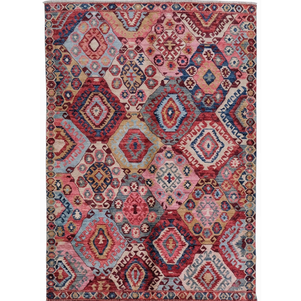 ARYANA ARYAN PINK / RED 4'10" X 6'9"