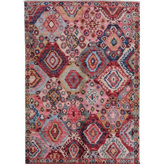 ARYANA ARYAN PINK / RED 4'10" X 6'9"