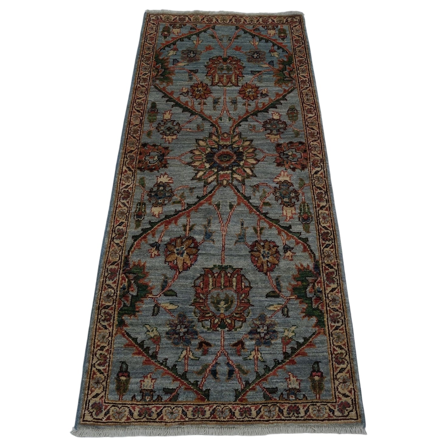 ARYANA ARYAN LIGHT BLUE / CAMEL 2' X 4'10"