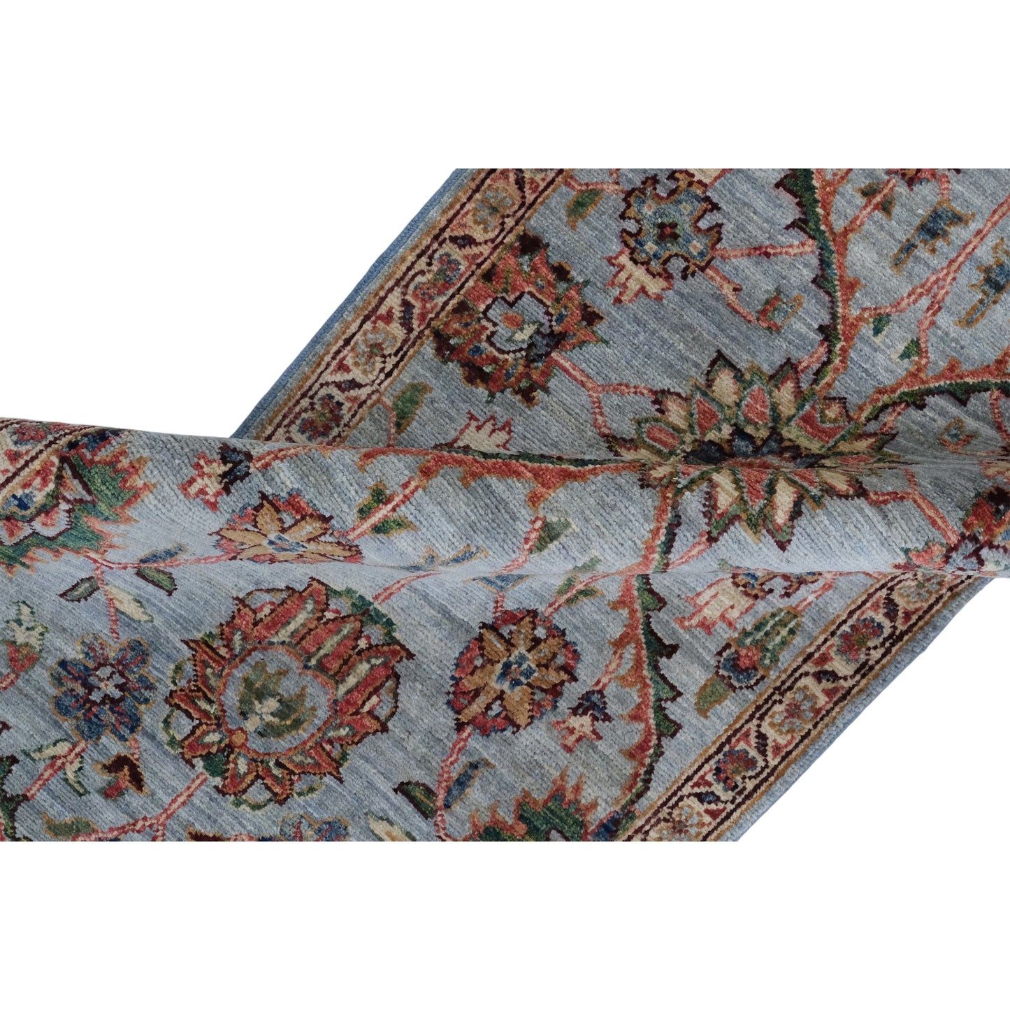 ARYANA ARYAN LIGHT BLUE / CAMEL 2' X 4'10"
