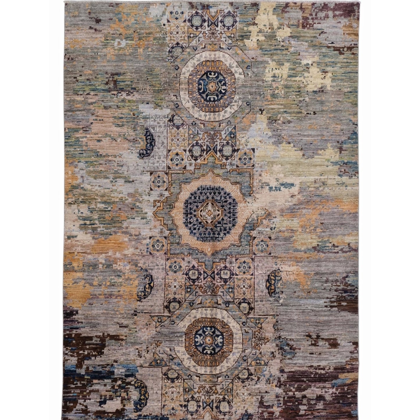ARYANA ARYAN LIGHT BLUE / NAVY 5'1" X 7'