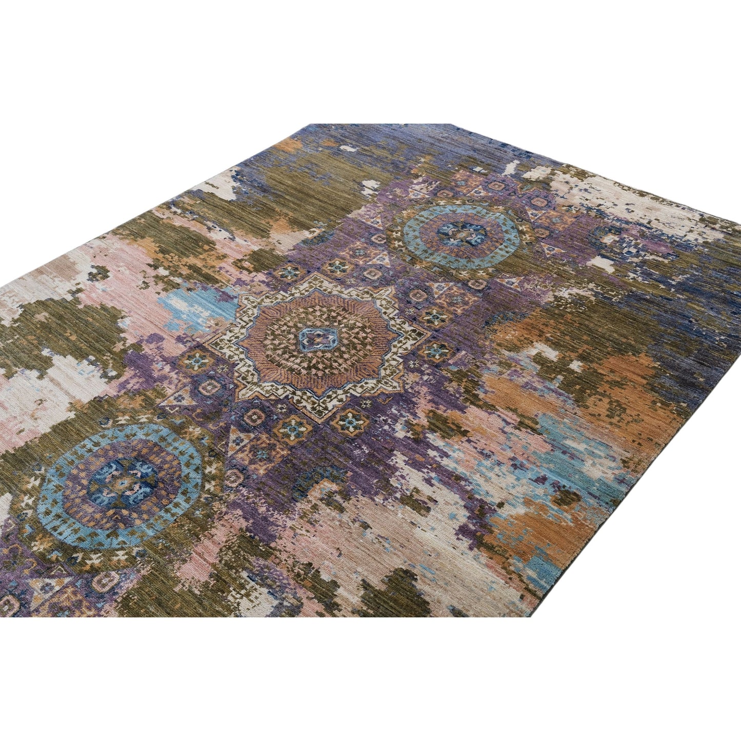 ARYANA ARYAN GREEN / LIGHT BLUE 4'10" X 6'10"