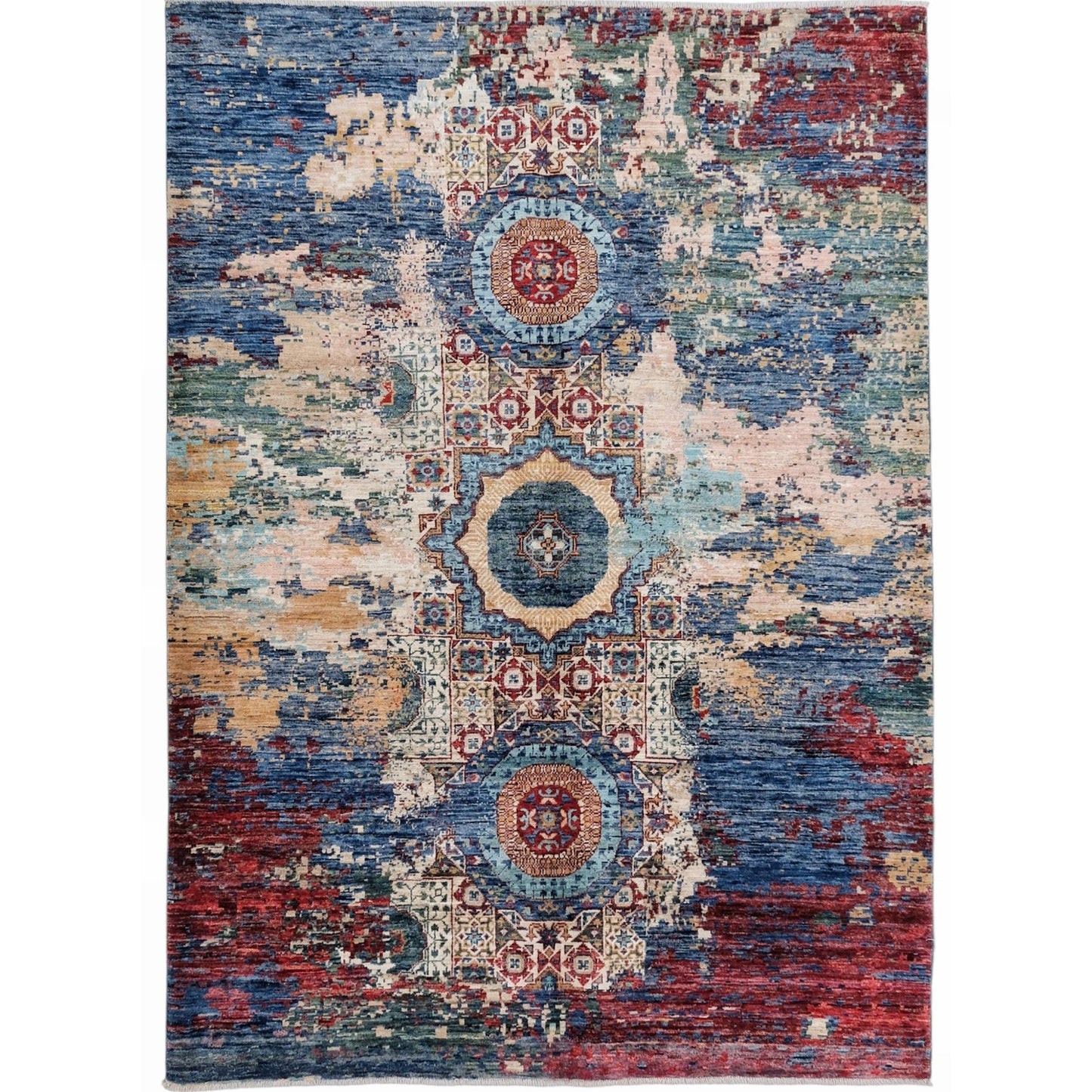 ARYANA ARYAN NAVY / RED 5' X 7'