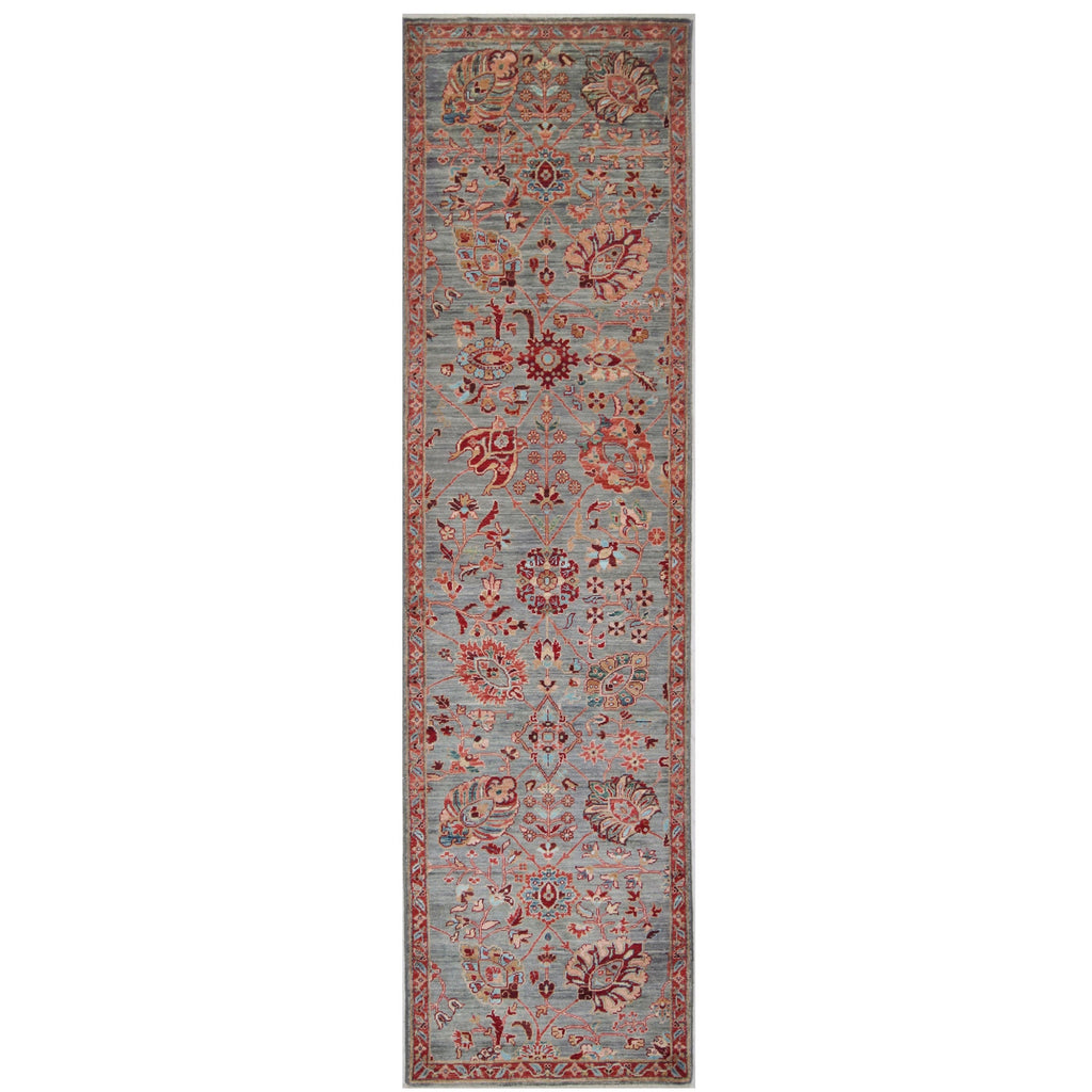 ARYANA ARYAN LIGHT BLUE / RED 2'8" X 9'10"