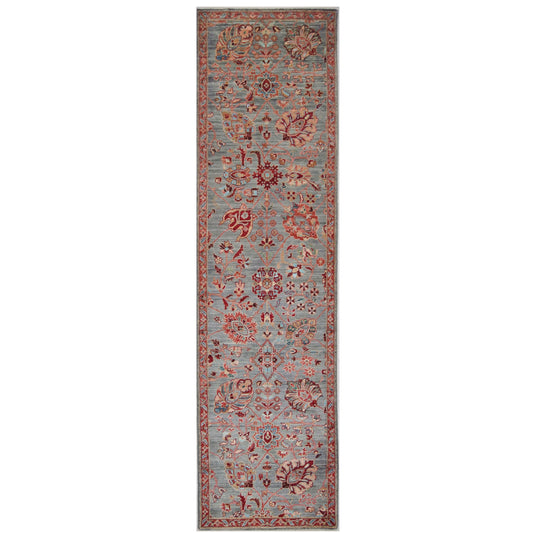 ARYANA ARYAN LIGHT BLUE / RED 2'8" X 9'10"