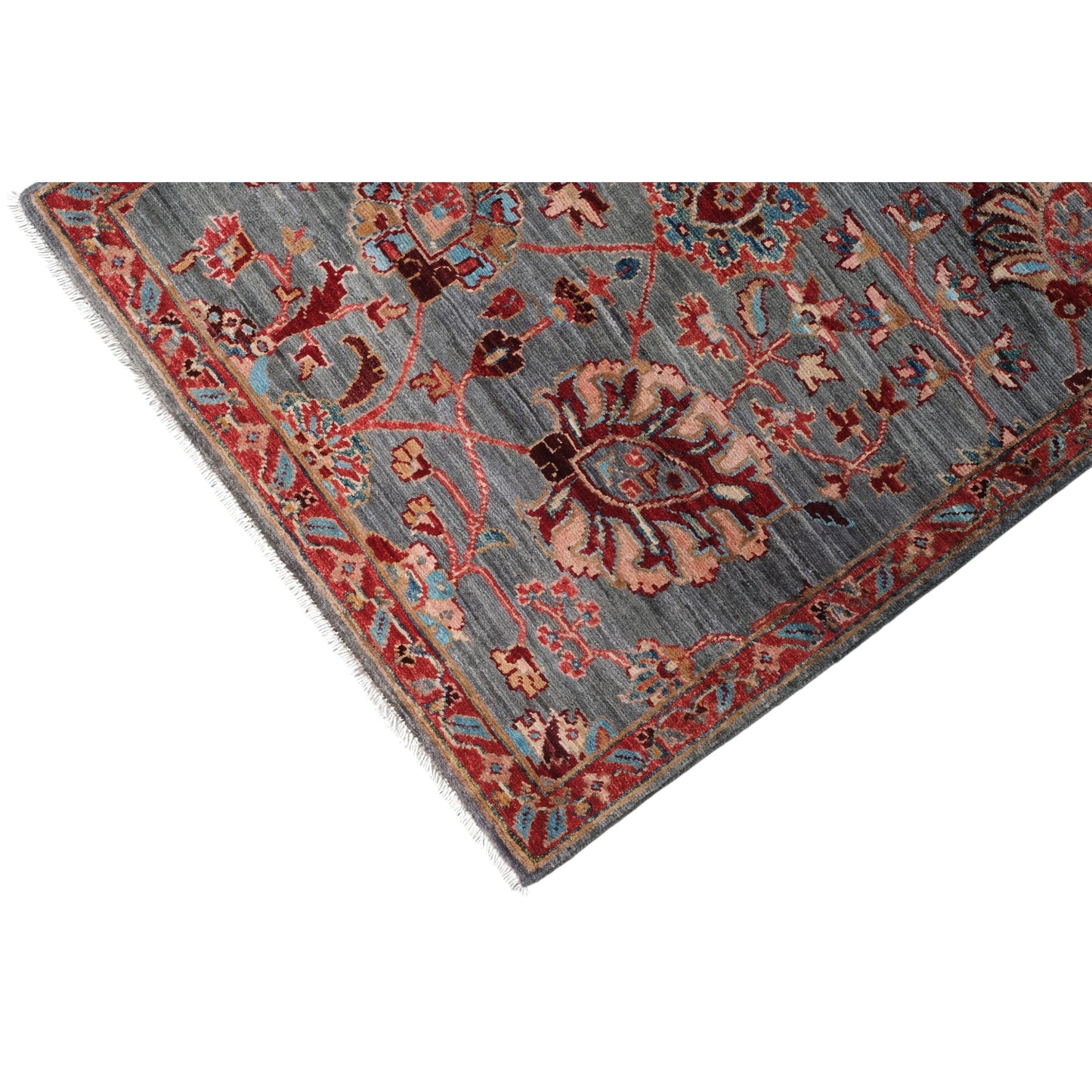 ARYANA ARYAN LIGHT BLUE / RED 2'8" X 9'10"