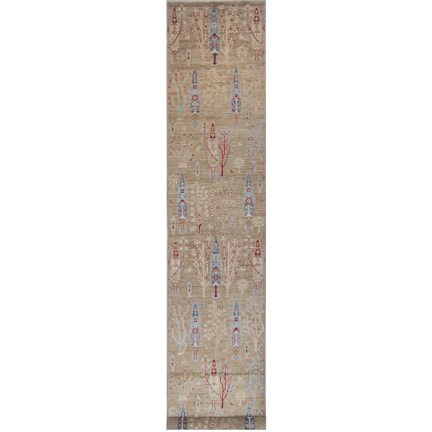 ARYANA ARYAN CAMEL / LIGHT BLUE 2'6" X 11'8"