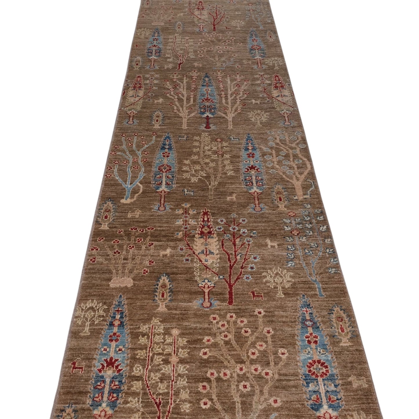 ARYANA ARYAN CAMEL / LIGHT BLUE 2'6" X 11'8"