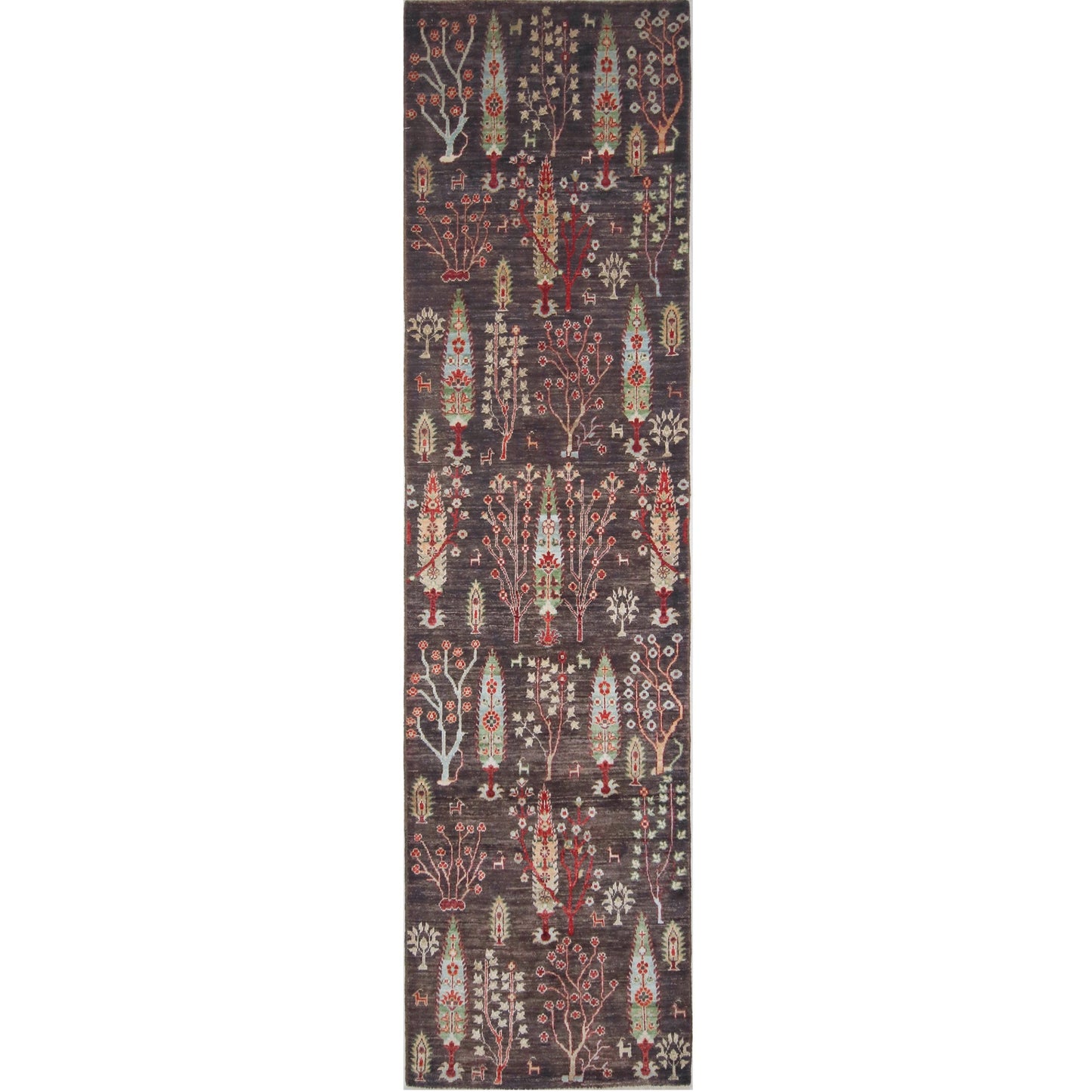 ARYANA ARYAN BROWN / LIGHT BLUE 2'6" X 9'8"