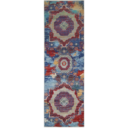 ARYANA ARYAN NAVY / RED 2'6" X 7'11"