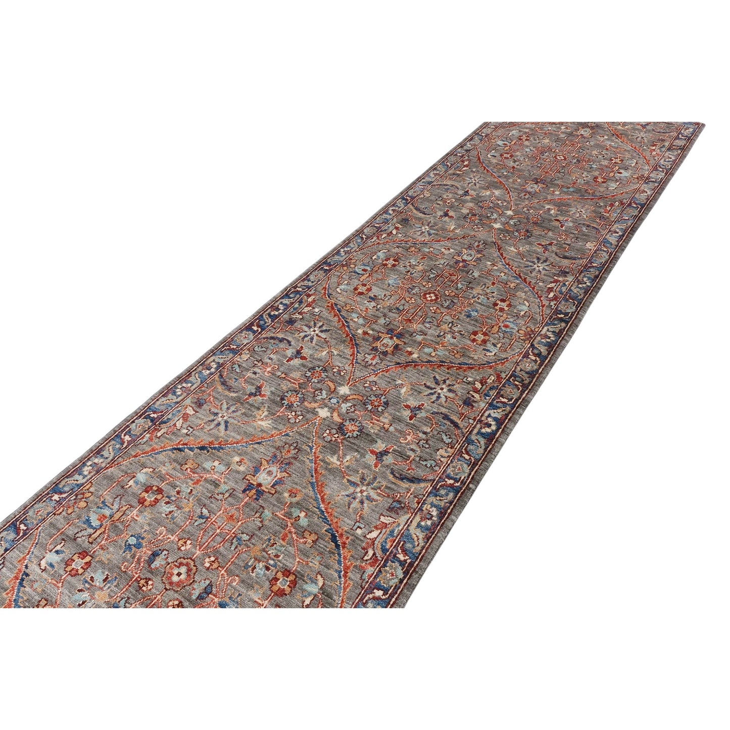 ARYANA ARYAN LIGHT GREEN / NAVY 2'6" X 9'11"