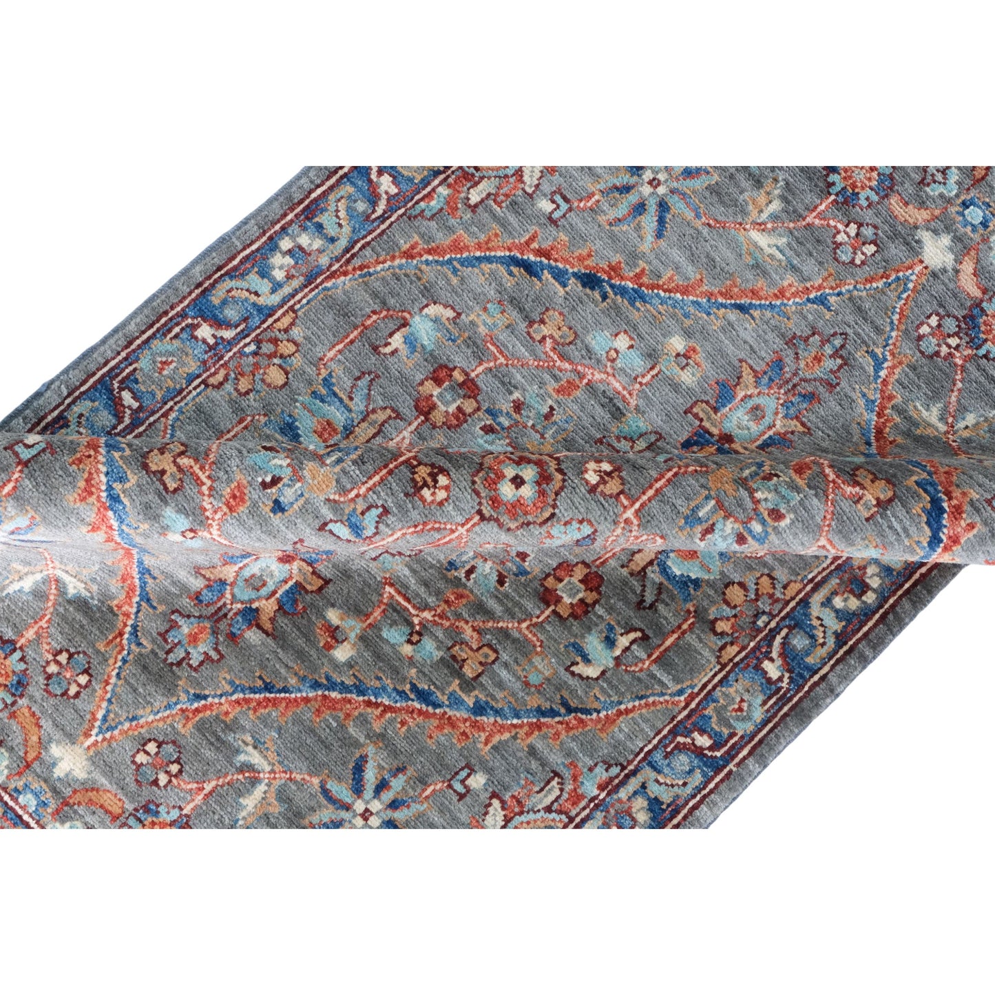 ARYANA ARYAN LIGHT GREEN / NAVY 2'6" X 9'11"