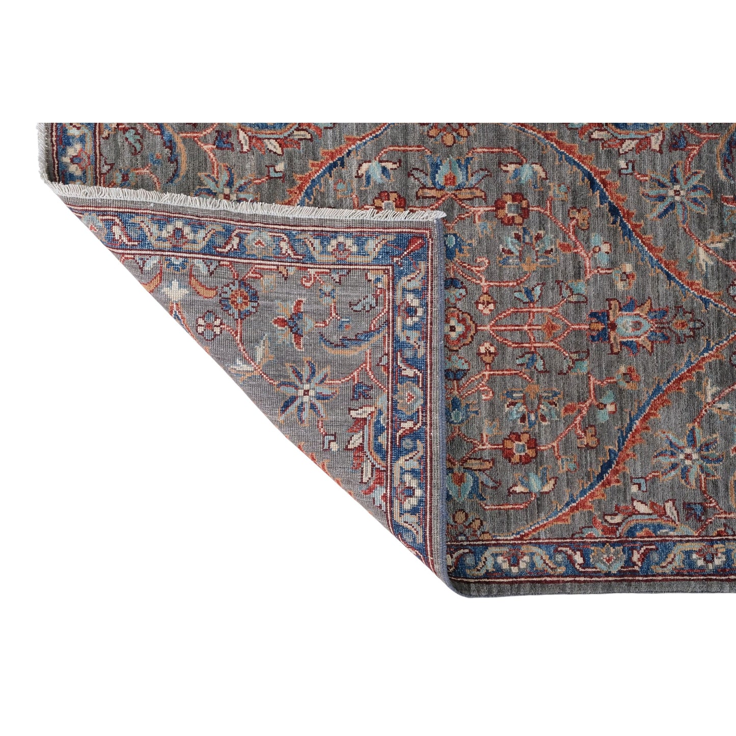 ARYANA ARYAN LIGHT GREEN / NAVY 2'6" X 9'11"