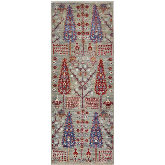 ARYANA ARYAN LIGHT GREEN / NAVY 2' X 5'2"