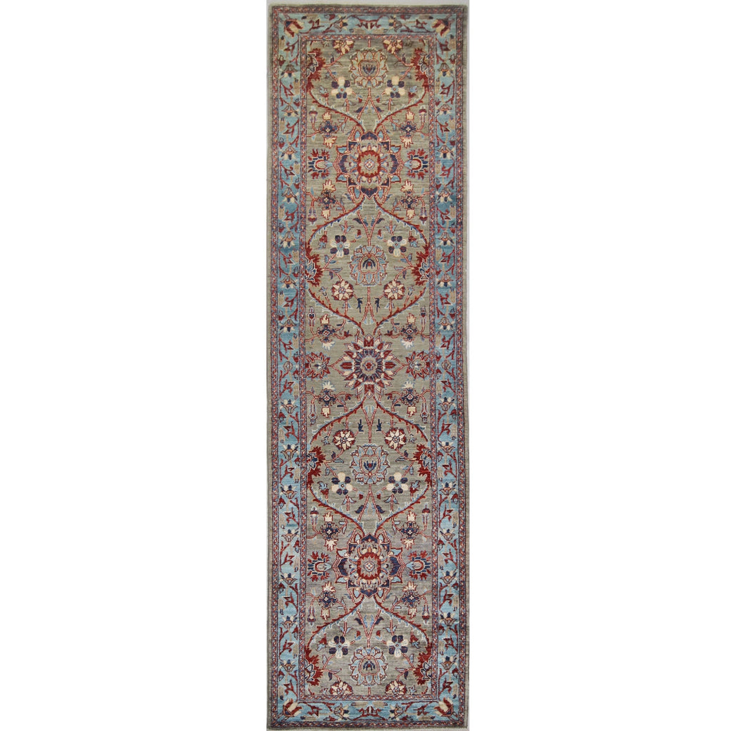ARYANA ARYAN LIGHT GREEN / LIGHT BLUE 2'7" X 9'10"