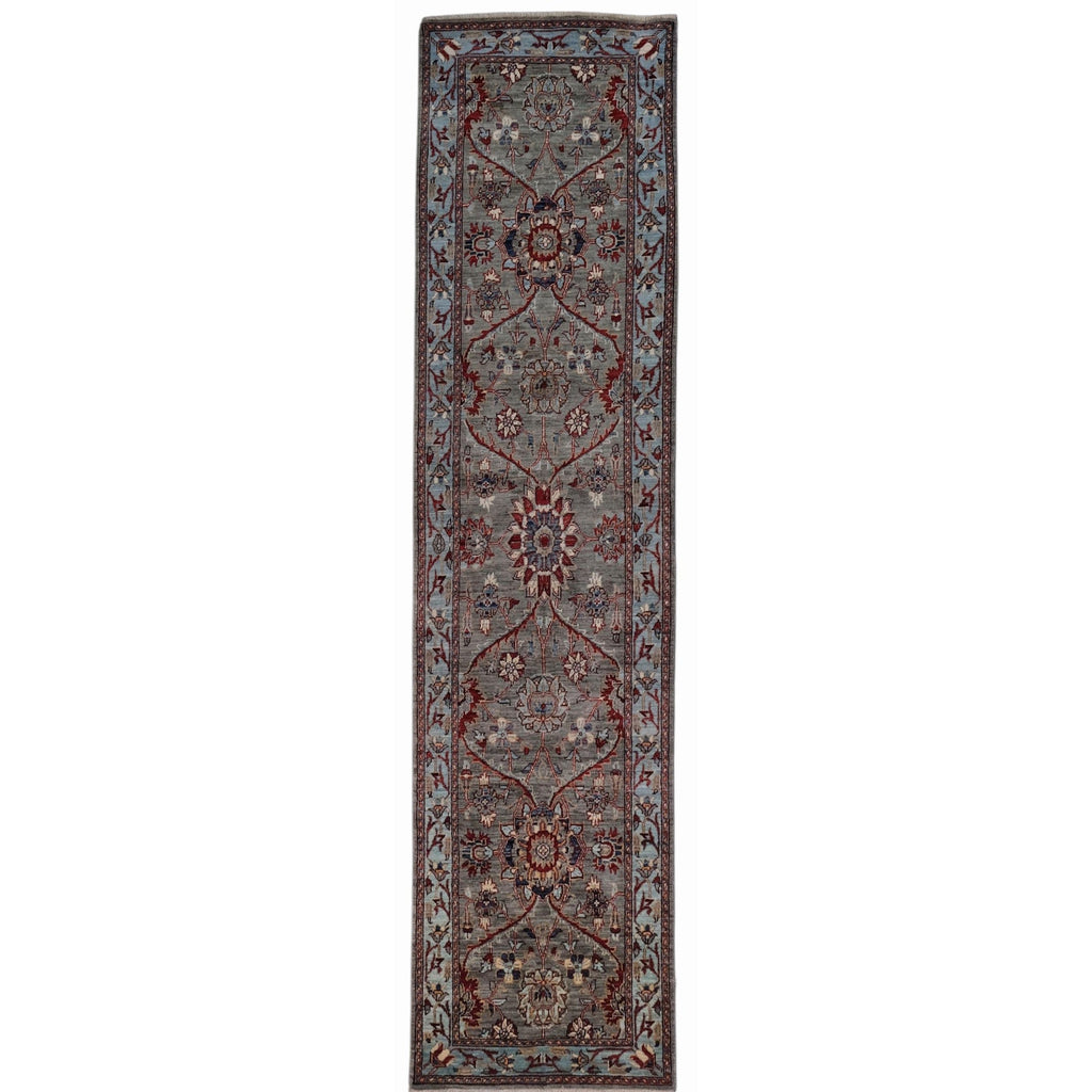 ARYANA ARYAN LIGHT GREEN / LIGHT BLUE 2'7" X 10'2"