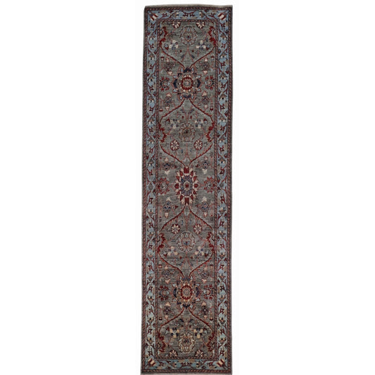 ARYANA ARYAN LIGHT GREEN / LIGHT BLUE 2'7" X 10'2"