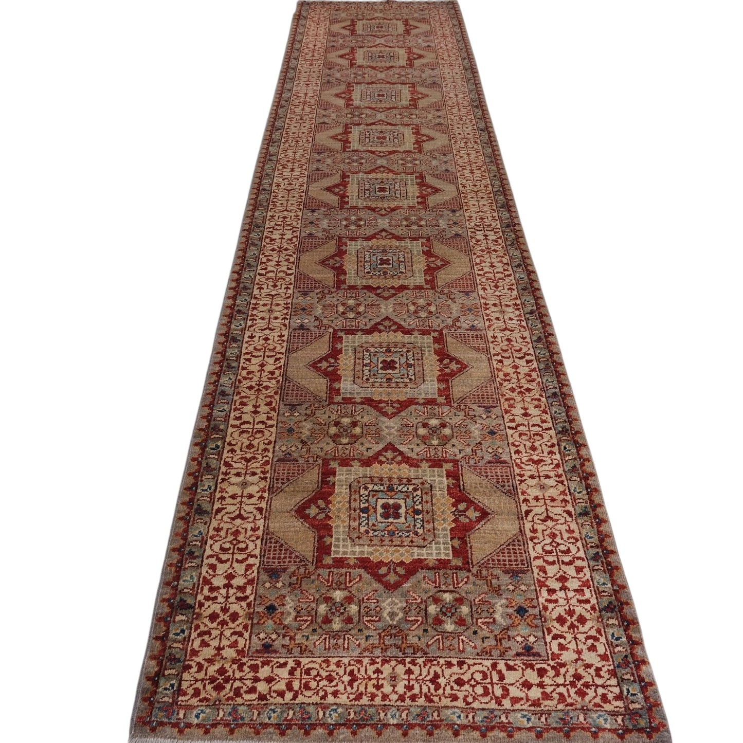 ARYANA ARYAN LIGHT GREEN / IVORY 2'7" X 11'9"