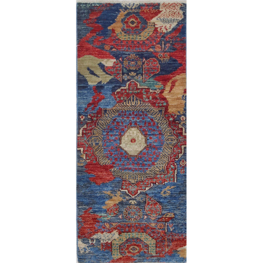 ARYANA ARYAN NAVY / RED 2' X 4'9"