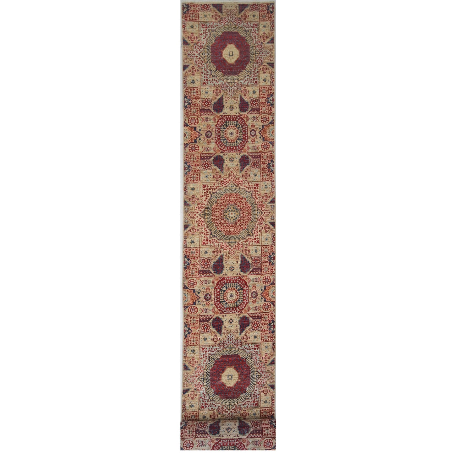 ARYANA ARYAN IVORY / RED 2'4" X 27'10"
