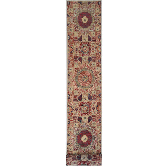 ARYANA ARYAN IVORY / RED 2'4" X 27'10"