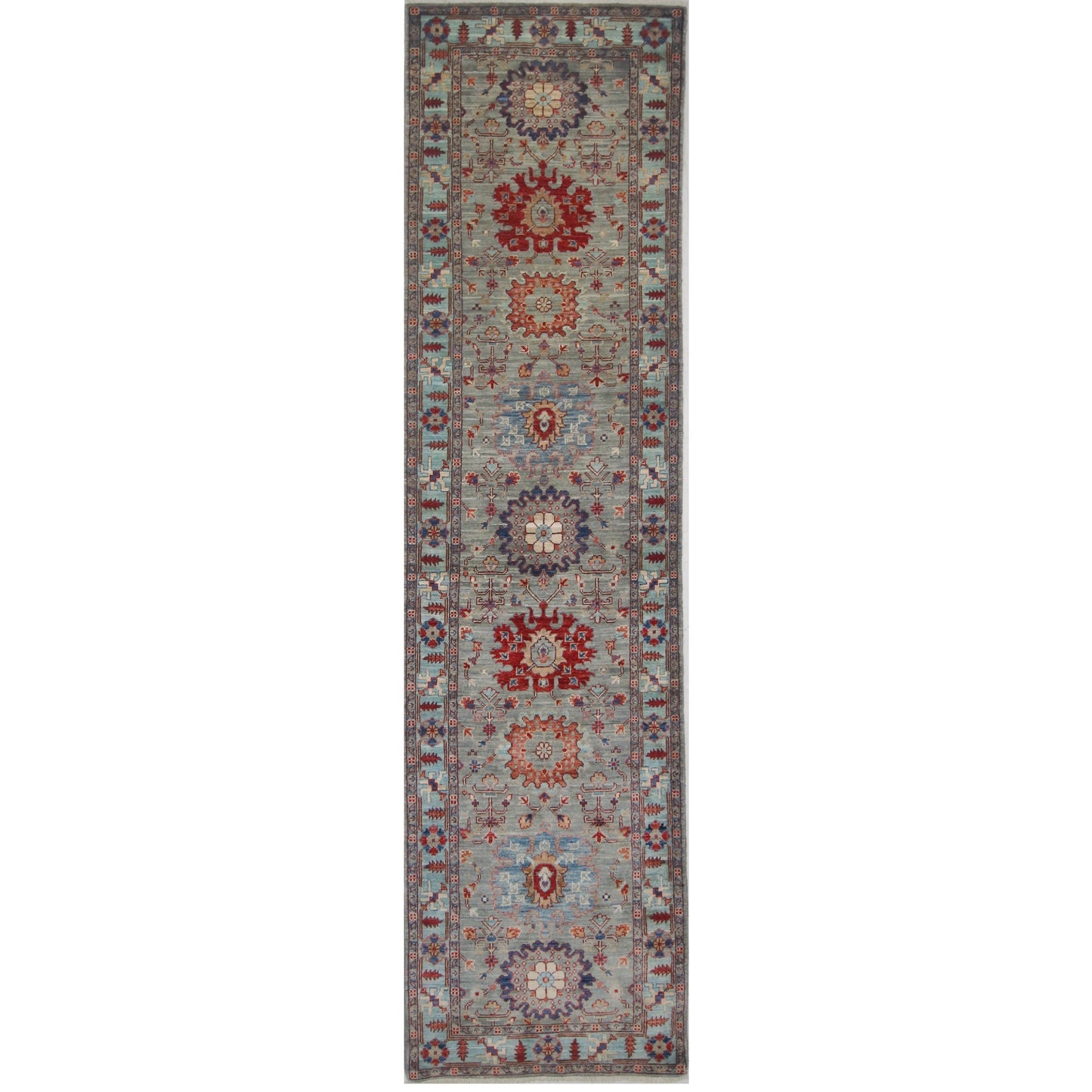 ARYANA ARYAN LIGHT GREEN / LIGHT BLUE 2'7" X 9'11"