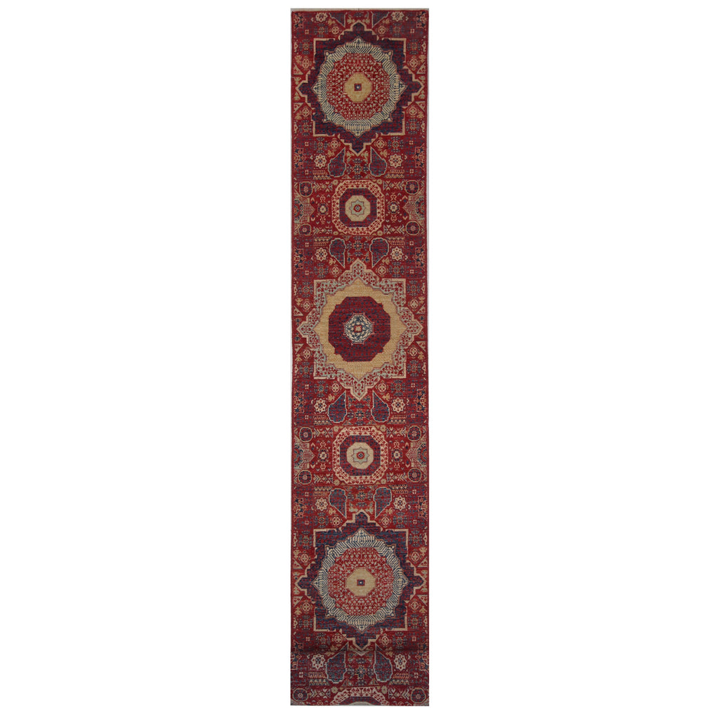 ARYANA ARYAN RED / NAVY 2'4" X 27'9"