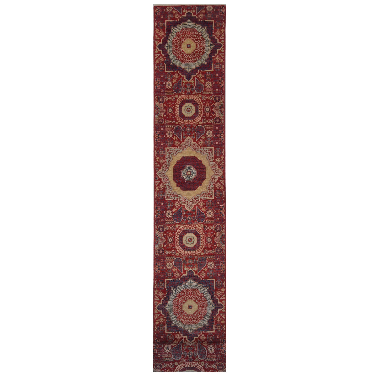 ARYANA ARYAN RED / NAVY 2'4" X 27'9"