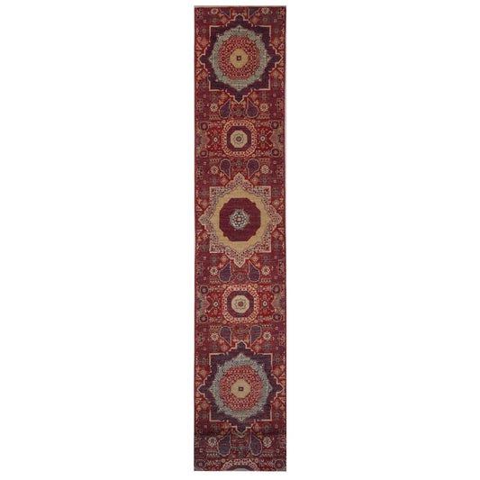 ARYANA ARYAN RED / NAVY 2'4" X 27'9"