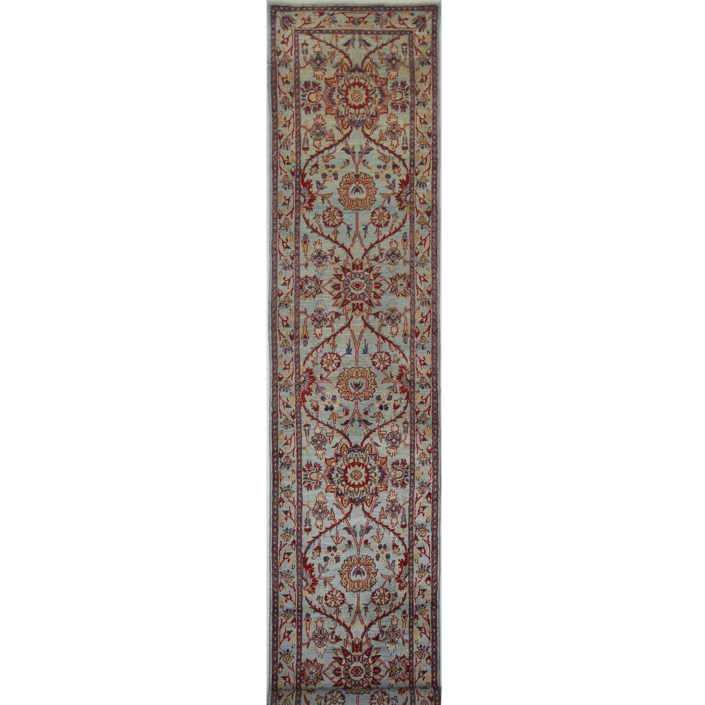 ARYANA ARYAN LIGHT BLUE / RED 2'5" X 15'4"