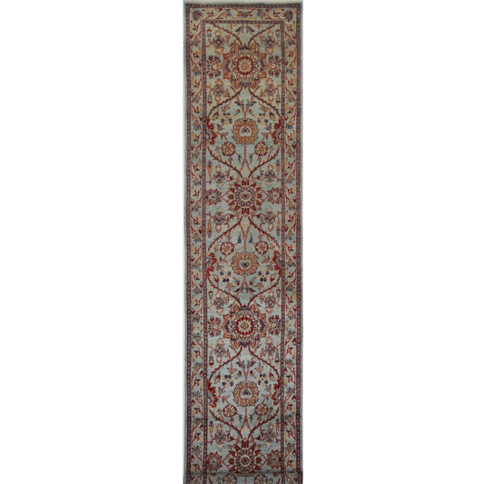 ARYANA ARYAN LIGHT BLUE / RED 2'5" X 15'4"